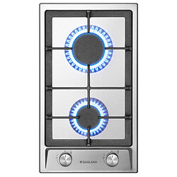 GASLAND GH30SF Plaque de cuisson gaz 2 Feux 4200W, Plaque gaz Inox 30 cm, Gaz Naturel/GPL