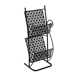 Mes Porte-revues vintage 31x27x80 cm en métal laqué noir