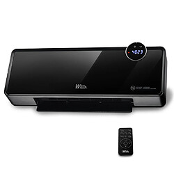 Warmtech Radiateur céramique mural oscillant 2000W avec façade en verre