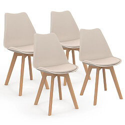 Idmarket Lot de 4 chaises scandinaves S