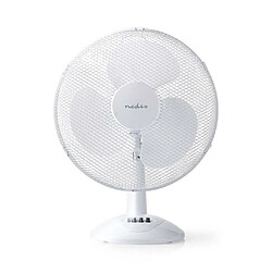 Ventilateur de table - Nedis - 40cm - 3 Vitesses - Oscillation - Blanc