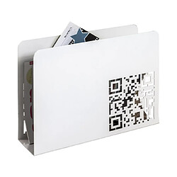 Mes Porte-revues avec QR code en métal laqué blanc