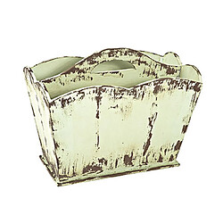 Mes Porte-revues vintage 45x25x35 cm en bois blanc vieilli