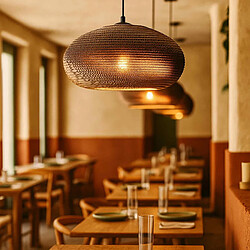 Barcelona LED Suspension en carton ondulé "DANBORU" - E27