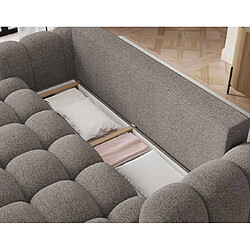 Avis Bestmobilier Dorian - Canapé droit 3 places convertible avec coffre en tissu bouclette