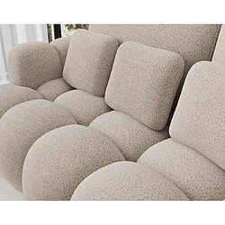 Bestmobilier Dorian - Canapé droit 3 places convertible avec coffre en tissu bouclette pas cher