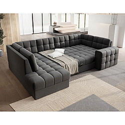 Bestmobilier Canapé panoramique Nappa - Gris