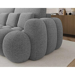 Acheter Bestmobilier Dorian - Canapé droit 3 places convertible avec coffre en tissu bouclette