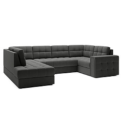 Acheter Bestmobilier Canapé panoramique Nappa - Gris