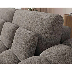 Bestmobilier Dorian - Canapé droit 3 places convertible avec coffre en tissu bouclette pas cher