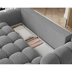 Avis Bestmobilier Dorian - Canapé droit 3 places convertible avec coffre en tissu bouclette