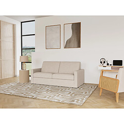 Bestmobilier Julia - canapé 3 places convertible express couchage quotidien 140 cm matelas 18 cm en tissu