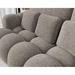 Acheter Bestmobilier Dorian - Canapé droit 3 places convertible avec coffre en tissu bouclette