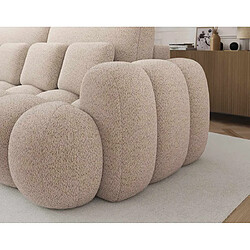 Acheter Bestmobilier Dorian - Canapé droit 3 places convertible avec coffre en tissu bouclette