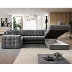 Avis Bestmobilier Nappa canapé panoramique d'angle gauche - Gris clair