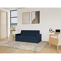 Bestmobilier Julia - canapé 3 places convertible express couchage quotidien 140 cm matelas 14 cm en tissu
