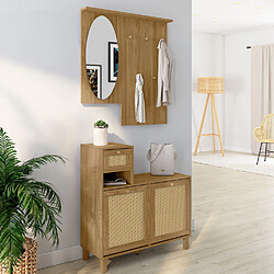 Idmarket VESTIAIRE ENTREE MIROIR HANAE