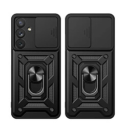 Acheter Kit De Film En Verre Trempé À Coque Complète 5D + Couvercle Coulissant De Défenseur Militaire Magnétique + Support De Voiture Magnétique Renforcé PHONECARE Pour Samsung Galaxy A56 5G - Noir