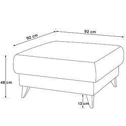 Acheter Konsimo Pouf Gustavo III carré - Bleu foncé