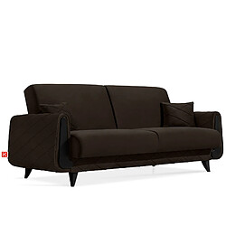Konsimo Canapé droit 3 places - Marron
