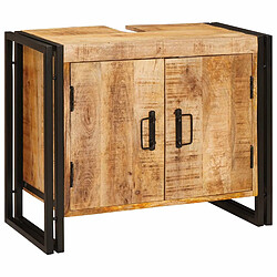Avis vidaXL Meuble sous évier Marron 71 x 33 x 58 cm Bois de mangue massif
