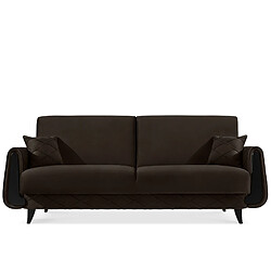 Konsimo Canapé droit 3 places - Marron