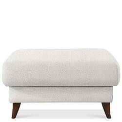 Konsimo Pouf Gustavo en velours - Blanc
