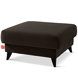 Konsimo Pouf Gustavo III - Marron