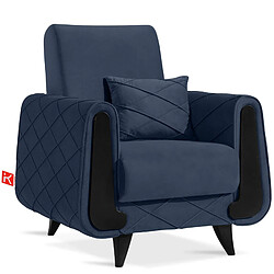 Konsimo Fauteuil Gustavo III - Bleu foncé