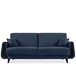 Konsimo Canapé droit 3 places - Bleu foncé