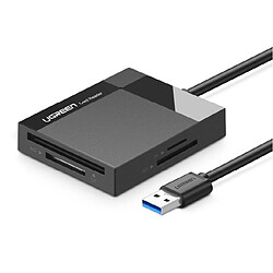 Leitor de Cartões Ugreen CR125 SD/Micro SD /CF /MS USB 3.0 Preto