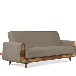 Konsimo Canapé convertible droit Gustavo 3 places - Beige