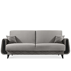 Konsimo Canapé droit 3 places - Gris clair