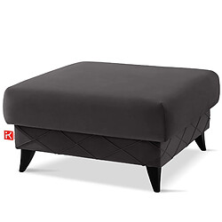 Konsimo Pouf scandinave Gustavo III - Graphite