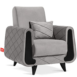 Konsimo Fauteuil GUSTAVO III - Gris clair