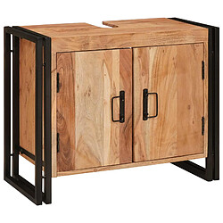 Avis vidaXL Meuble sous évier Marron 71 x 33 x 58 cm Bois d'Acacia Massif