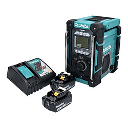 Makita DMR 301 RM Radio de chantier sans fil 12 V max - 18 V DAB / DAB+ / Bluetooth + 2x batterie 4,0 Ah + chargeur