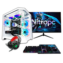 PC Gamer complet Nitropc Pack Gold Plus Blanc