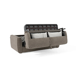 Acheter Divani.store Leonida Canapé lit matelas H18 cm de haut 222 cm Taupe