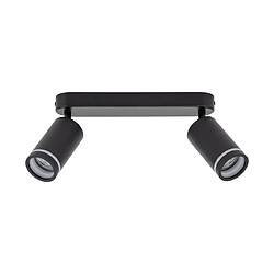 Lumière Plafonnier double spot noir 2xGU10