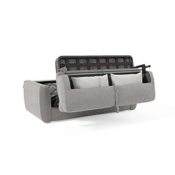 Acheter Divani.store Leonida Canapé lit matelas H18 cm de haut 202 cm Gris