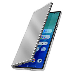 Avizar Étui de Protection pour Galaxy Z Fold 7 Clear View avec Support Vidéo Argent