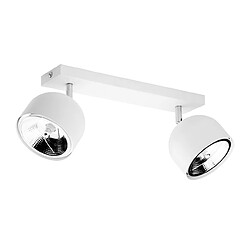 Lumière Plafonnier double spot blanc 2xGU10