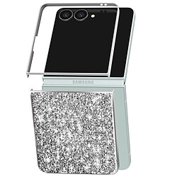 Avizar Coque pour Samsung Galaxy Z Flip 7 Pailletée Scintillante Ultra-Chic Argent