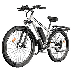 Nonesuch Vélo Électrique FENGQS Q8 -27,5" - Moteur 750 W - Batterie 48 V 17,5 Ah - Vitesse 50 km/h - Autonomie 85 km - Freins à Disque Hydrauliques - 21 Vitesses - Blanc