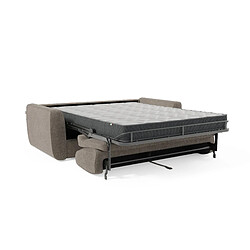 Avis Divani.store Leonida Canapé lit matelas H18 cm de haut 222 cm Taupe
