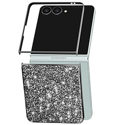 Avizar Coque pour Samsung Galaxy Z Flip 7 Pailletée Scintillante Ultra-Chic Noir