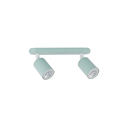 Lumiere Spot LED intérieur - Vert Spot intérieur - 2 lampes GU10 - LED - blanc chaud - IP20 - métal