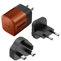 Avis ENERGIZER Chargeur Secteur GaN 4A USB-C 20W Multiprise EU / UK / US Noir / Marron