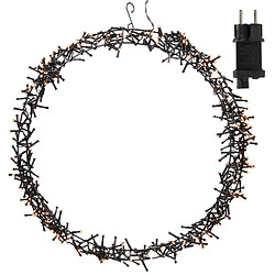 Ecd Germany Couronne de lumière de porte Ø48 cm éclairage de Noël IP44 blanc chaud 400 LED